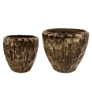 Pot Cascara D54 H49 safari chiq - Set van 2 | Keramiek bloempotten | Online Woondecoratie NL