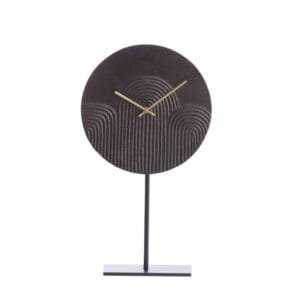 Light & Living Klok op voet Gwenna bruin